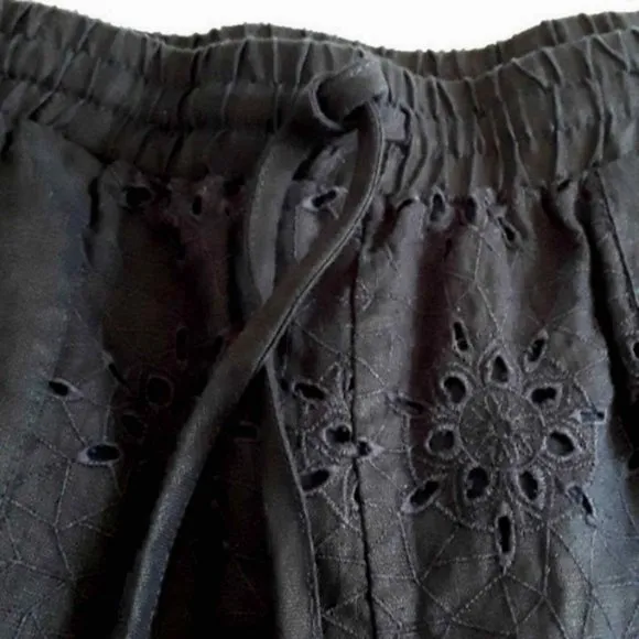 Johnny Was Jade Nora Linen Eyelet Shorts S