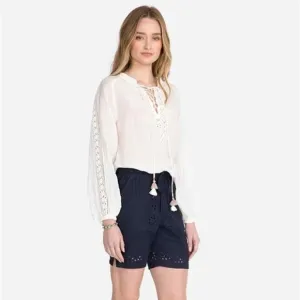 Johnny Was Jade Nora Linen Eyelet Shorts S