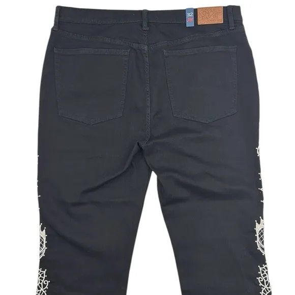 Johnny Was Laurena Cropped Baby Boot Jeans Size 32