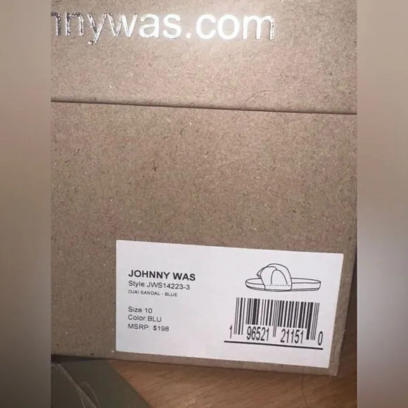 Johnny Was | NIB Ojai Sandals Blue Denim Size 10