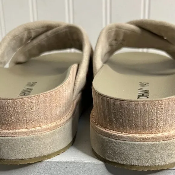 Johnny Was Viviana X Band Suede Slip On Sandal Boho Chic JWS3222 Size 8