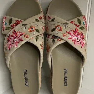 Johnny Was Viviana X Band Suede Slip On Sandal Boho Chic JWS3222 Size 8