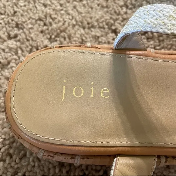 Joie Romanna Platform Sandals Woven Natural Tan Size 10