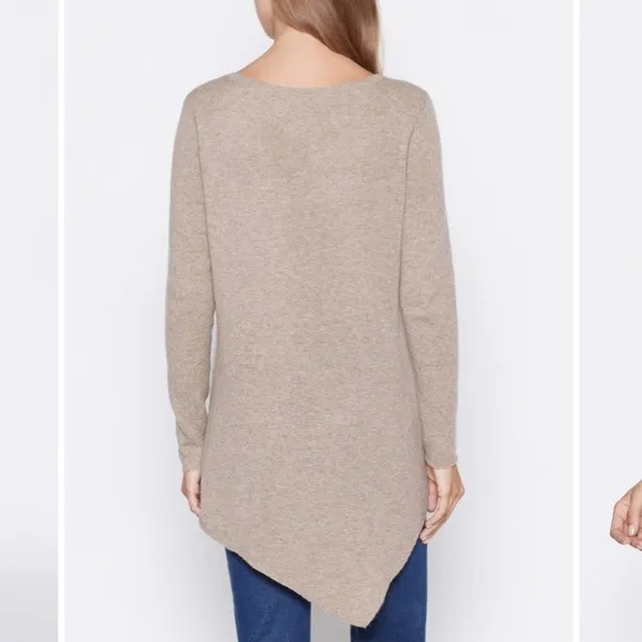 Joie Tambrel Asymmetrical Sweater Tan Cashmere Wool S