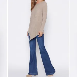 Joie Tambrel Asymmetrical Sweater Tan Cashmere Wool S