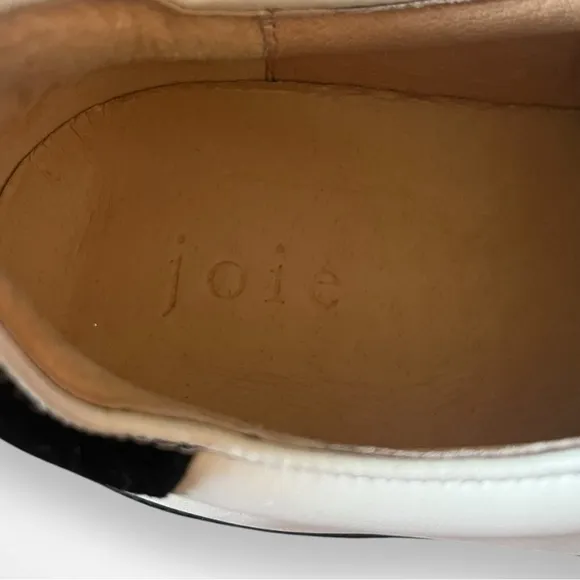 JOIE‎ Women's Dabnis White Stripe Platform Sneakers Size 37 | EUC