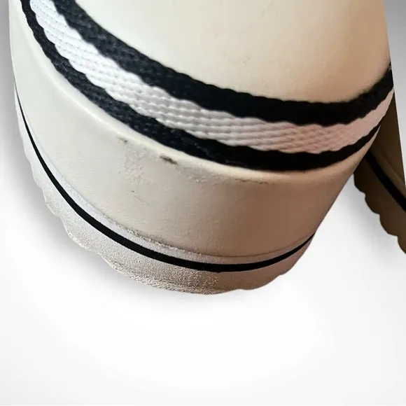 JOIE‎ Women's Dabnis White Stripe Platform Sneakers Size 37 | EUC