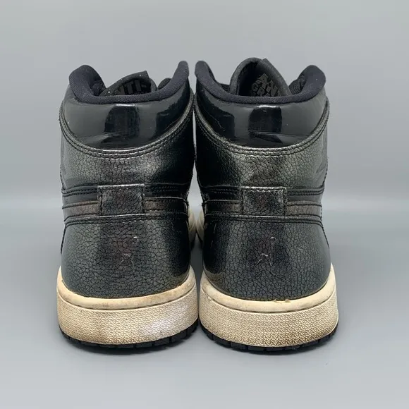 Jordan 1 Retro High Black Patent Basketball Shoes Men’s Sz 9