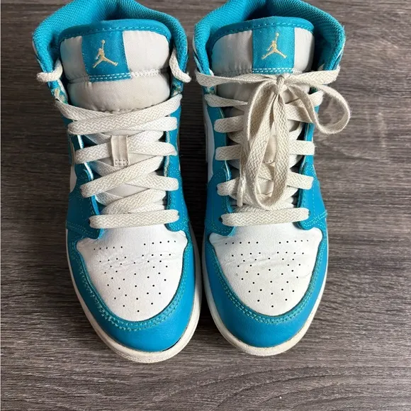 Jordan 1 White/Teal Sneakers 2.5Y