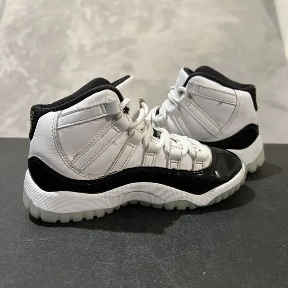Jordan 11 Retro DMP Gratitude 2023 Youth 11c White Black 378039-170 Basketball