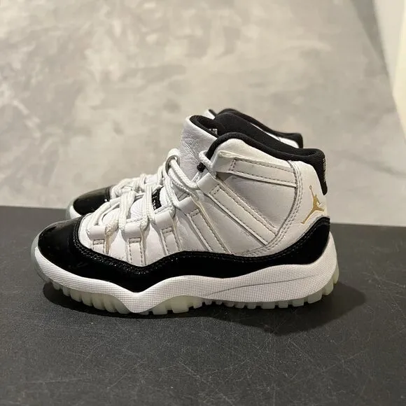 Jordan 11 Retro DMP Gratitude 2023 Youth 11c White Black 378039-170 Basketball