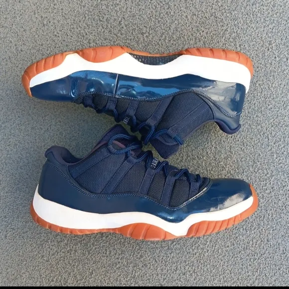 🔥Jordan 11 Retro Low Navy Gum Shoes💎Sneakers Near Mint💯Condition Men Sz 14🔥