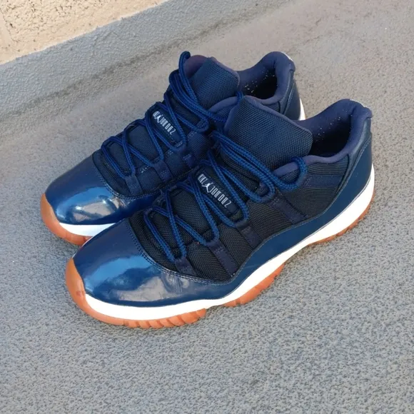 🔥Jordan 11 Retro Low Navy Gum Shoes💎Sneakers Near Mint💯Condition Men Sz 14🔥