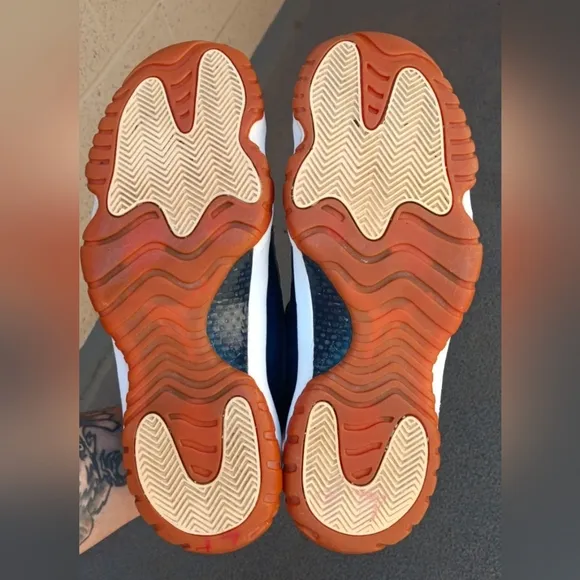 🔥Jordan 11 Retro Low Navy Gum Shoes💎Sneakers Near Mint💯Condition Men Sz 14🔥