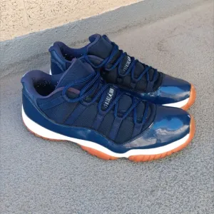 🔥Jordan 11 Retro Low Navy Gum Shoes💎Sneakers Near Mint💯Condition Men Sz 14🔥