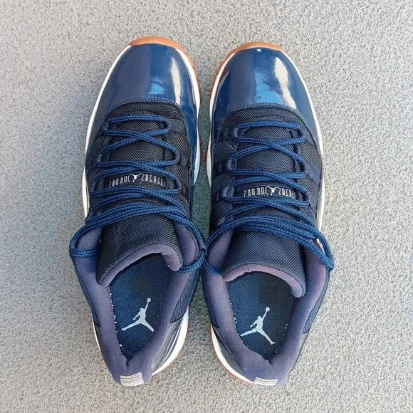 🔥Jordan 11 Retro Low Navy Gum Shoes💎Sneakers Near Mint💯Condition Men Sz 14🔥