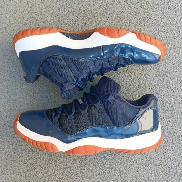 🔥Jordan 11 Retro Low Navy Gum Shoes💎Sneakers Near Mint💯Condition Men Sz 14🔥