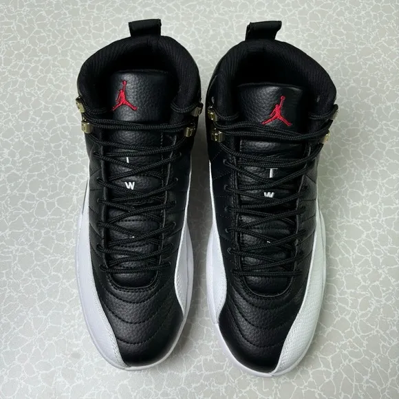 Jordan 12 Retro Playoffs  Men’s Black/White Athletic Shoes Sneakers Pre-owned