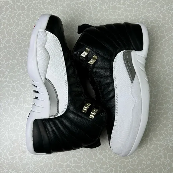 Jordan 12 Retro Playoffs  Men’s Black/White Athletic Shoes Sneakers Pre-owned