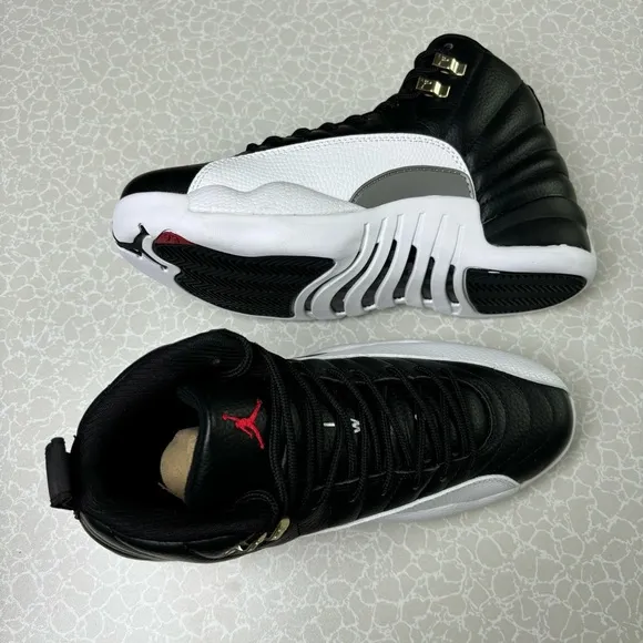 Jordan 12 Retro Playoffs  Men’s Black/White Athletic Shoes Sneakers Pre-owned