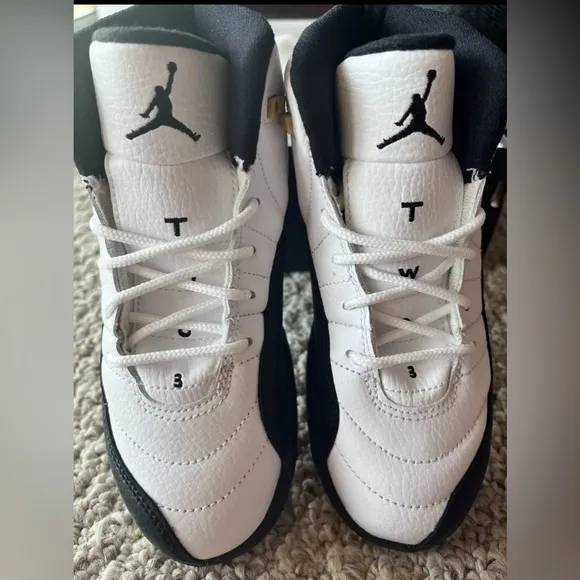 Jordan 12 Retro (PS) Black Taxi Varsity
