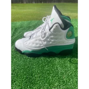 Jordan 13 Retro Lucky Green White Sneakers Shoes Kids 7Y