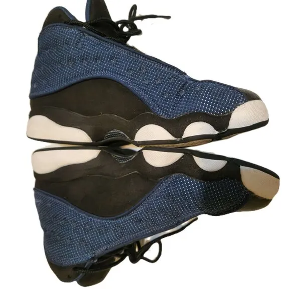 Jordan 13 Retro shoes Boy's 5.5Y Nike cool hologram blue black white sneakers