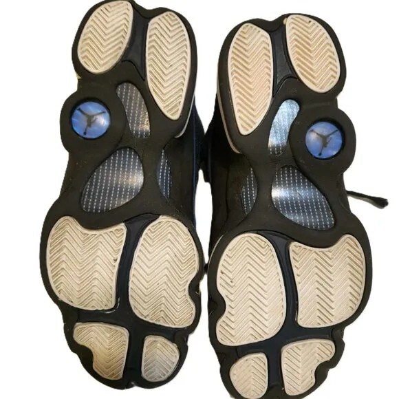 Jordan 13 Retro shoes Boy's 5.5Y Nike cool hologram blue black white sneakers