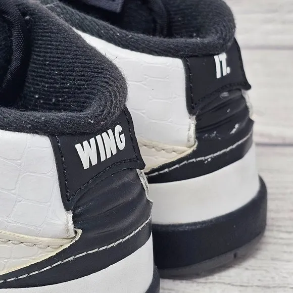 Jordan 2 Retro BT Toddlers' Shoes‎ White-Black-Dark Grey Size 7C