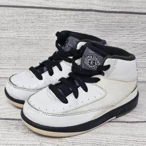 Jordan 2 Retro BT Toddlers' Shoes‎ White-Black-Dark Grey Size 7C