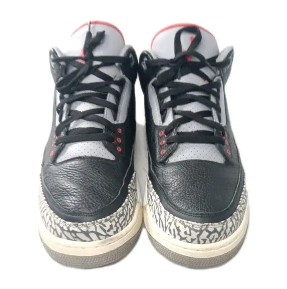 Jordan 3 Retro Black Cement Shoes Men's Size 14 Sneakers- 854262-001