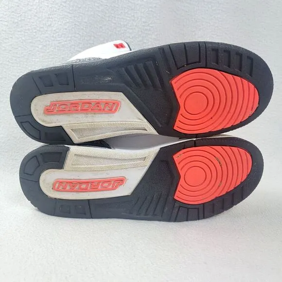 Jordan 3 Retro Infrared 23 Shoes Youth Size 7Y White Mid Sneakers 398614-123