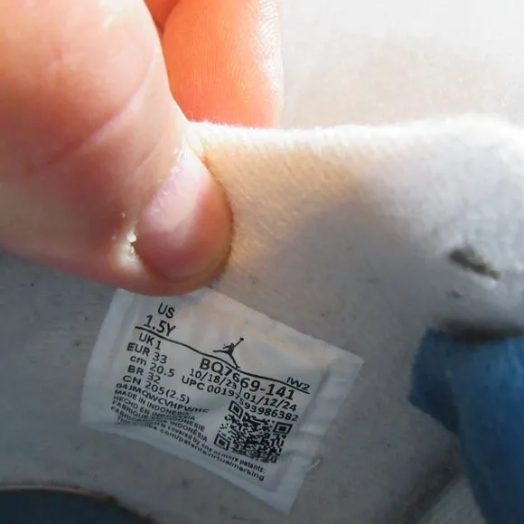 Jordan 4 Retro Military Blue Sneakers / Shoes (PS) Boys Sz 1.5Y