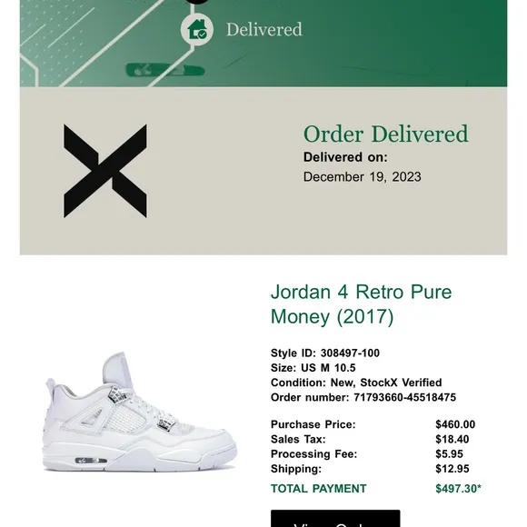 Jordan 4 Retro “Pure Money”