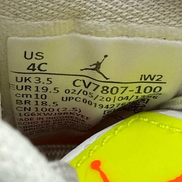 Jordan 4 Retro SE TD Lemon Venom Toddler Shoes Sz 4C
