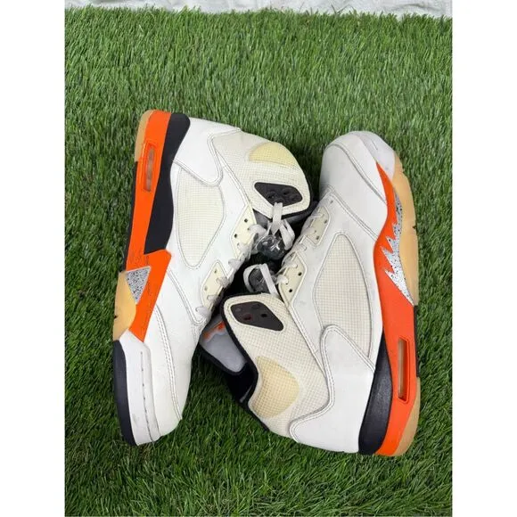 Jordan 5 Size 12 Shattered Backboard Orange black Lifestyle Basketball Shoes