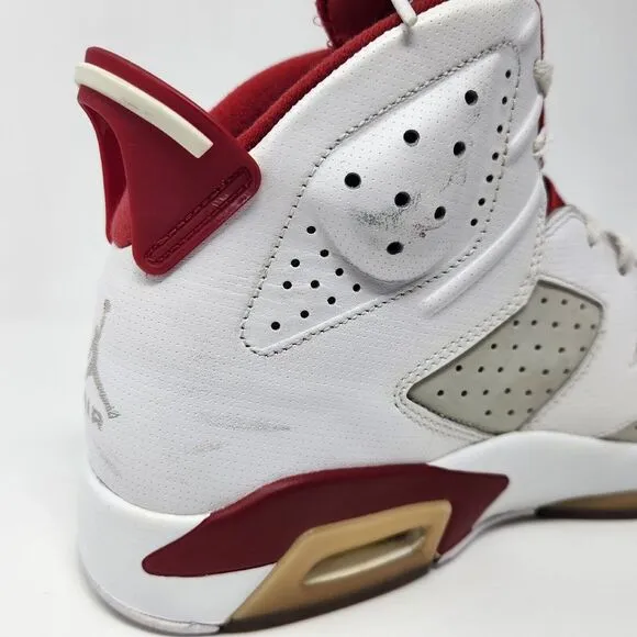 Jordan 6 Retro Alternate Hare 2017 Size 11.5 White‎ Red Grey Nike Air Shoes