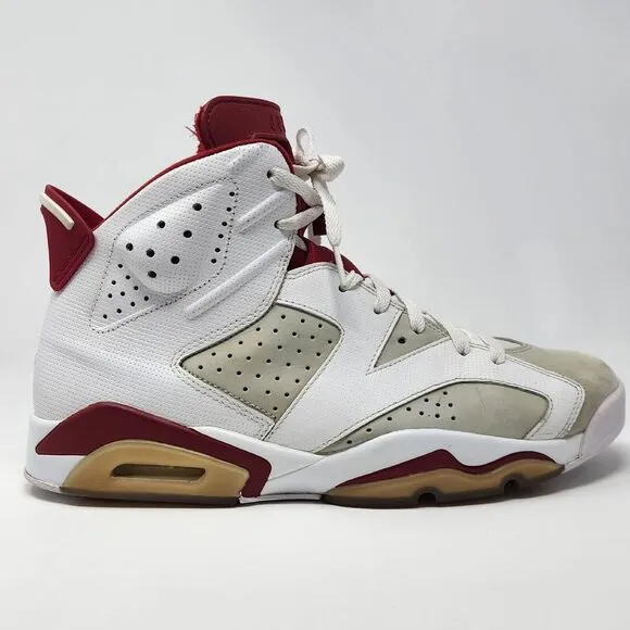 Jordan 6 Retro Alternate Hare 2017 Size 11.5 White‎ Red Grey Nike Air Shoes