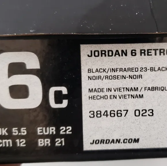 Jordan 6 Retro Kids Sneaker Shoes