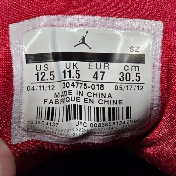 Jordan 7 Retro Raptor 2012‎ Men's 12.5 Basketball Shoes Black 304775-018