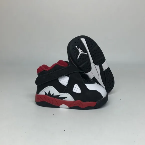 Jordan 8 Retro (TD) Black/White/Red DO8732-601 NWOB