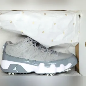 Jordan 9 Retro Low Golf Shoes &quot;Cool Grey&quot; Sz 7 Men NIB