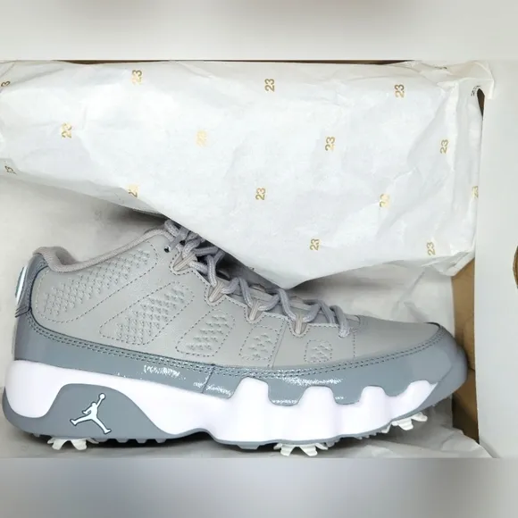 Jordan 9 Retro Low Golf Shoes &quot;Cool Grey&quot; Sz 7 Men NIB
