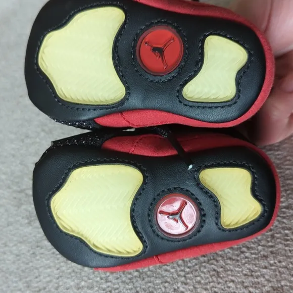 Jordan Baby Walker Shoes - Black and Red