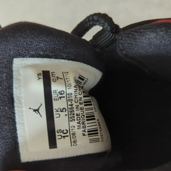 Jordan Baby Walker Shoes - Black and Red