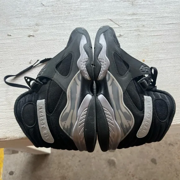 Jordan Black and Gray Athletic Shoes for Performance Retro 8 Air Jordan Nike