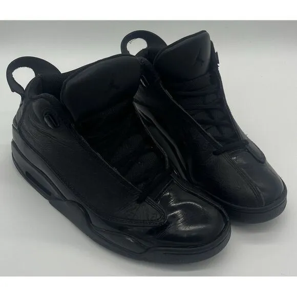 Jordan Dub Zero Triple Black Men's Shoes Size 8.5, Retro Basketball Sneakers, Ni