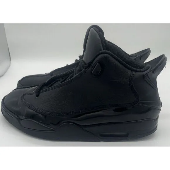 Jordan Dub Zero Triple Black Men's Shoes Size 8.5, Retro Basketball Sneakers, Ni