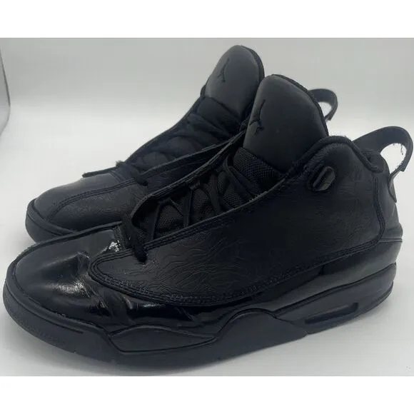 Jordan Dub Zero Triple Black Men's Shoes Size 8.5, Retro Basketball Sneakers, Ni