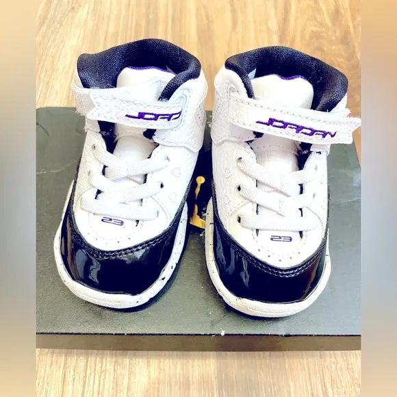 Jordan Kids B'Loyal (TD) (Infant/Toddler), CK1427 115 Size 4C WHT/Purple/BLK